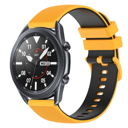 22mm Checkered Two-Color Silicone Watch Band, For Samsung Galaxy Watch3 45mm, For Samsung Galaxy Watch 46mm, For Samsung Gear S3 Classic, For Samsung Gear S3 Frontier - DealBuddy
