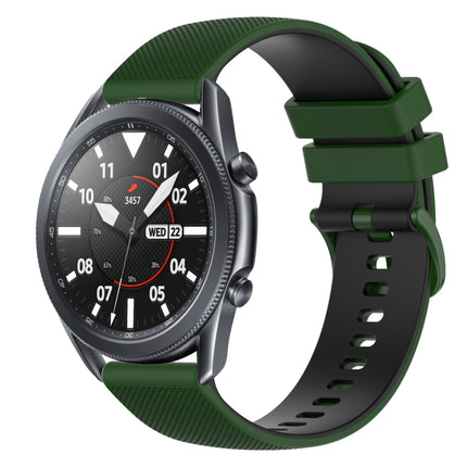 22mm Checkered Two-Color Silicone Watch Band, For Samsung Galaxy Watch3 45mm, For Samsung Galaxy Watch 46mm, For Samsung Gear S3 Classic, For Samsung Gear S3 Frontier - DealBuddy