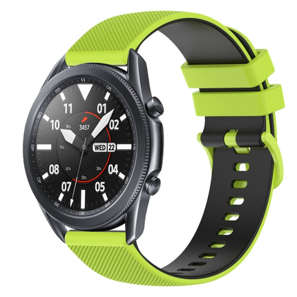 22mm Checkered Two-Color Silicone Watch Band, For Samsung Galaxy Watch3 45mm, For Samsung Galaxy Watch 46mm, For Samsung Gear S3 Classic, For Samsung Gear S3 Frontier - DealBuddy