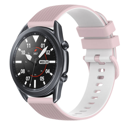 22mm Checkered Two-Color Silicone Watch Band, For Samsung Galaxy Watch3 45mm, For Samsung Galaxy Watch 46mm, For Samsung Gear S3 Classic, For Samsung Gear S3 Frontier - DealBuddy