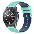 For Samsung Galaxy Watch3 45mm / Teal+Blue