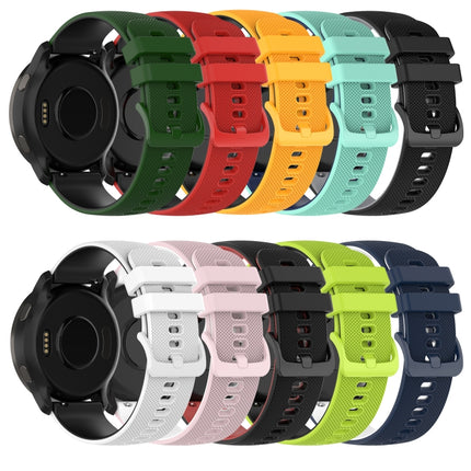 22mm Checkered Two-Color Silicone Watch Band