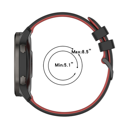 22mm Checkered Two-Color Silicone Watch Band