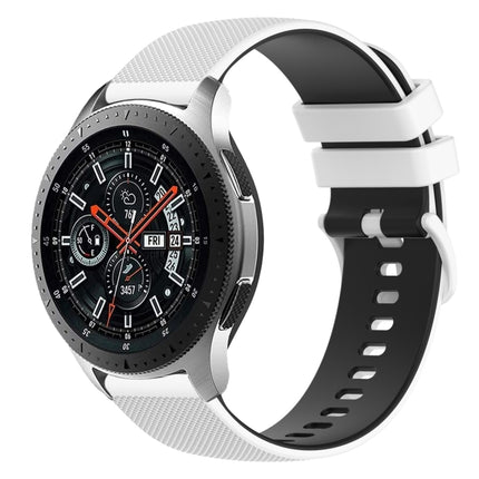 22mm Checkered Two-Color Silicone Watch Band, For Samsung Galaxy Watch3 45mm, For Samsung Galaxy Watch 46mm, For Samsung Gear S3 Classic, For Samsung Gear S3 Frontier - DealBuddy