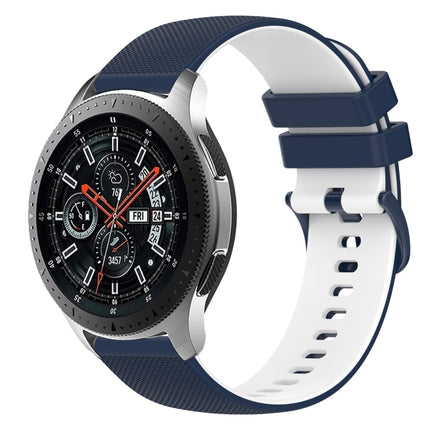 22mm Checkered Two-Color Silicone Watch Band, For Samsung Galaxy Watch3 45mm, For Samsung Galaxy Watch 46mm, For Samsung Gear S3 Classic, For Samsung Gear S3 Frontier - DealBuddy