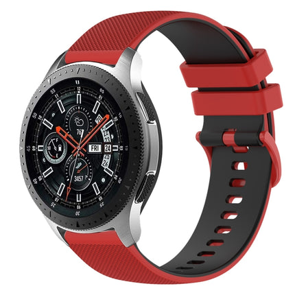 22mm Checkered Two-Color Silicone Watch Band, For Samsung Galaxy Watch3 45mm, For Samsung Galaxy Watch 46mm, For Samsung Gear S3 Classic, For Samsung Gear S3 Frontier - DealBuddy