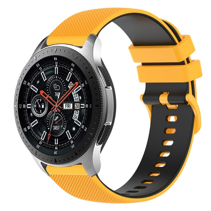 22mm Checkered Two-Color Silicone Watch Band, For Samsung Galaxy Watch3 45mm, For Samsung Galaxy Watch 46mm, For Samsung Gear S3 Classic, For Samsung Gear S3 Frontier - DealBuddy