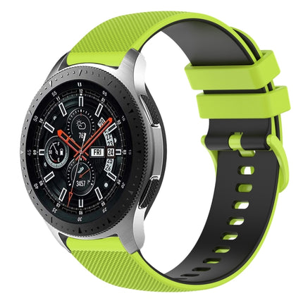 22mm Checkered Two-Color Silicone Watch Band, For Samsung Galaxy Watch3 45mm, For Samsung Galaxy Watch 46mm, For Samsung Gear S3 Classic, For Samsung Gear S3 Frontier - DealBuddy