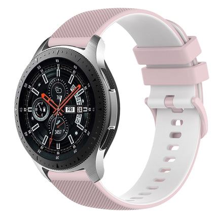 22mm Checkered Two-Color Silicone Watch Band, For Samsung Galaxy Watch3 45mm, For Samsung Galaxy Watch 46mm, For Samsung Gear S3 Classic, For Samsung Gear S3 Frontier - DealBuddy