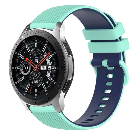 22mm Checkered Two-Color Silicone Watch Band