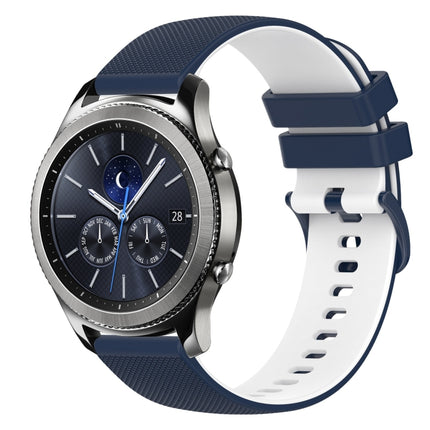 22mm Checkered Two-Color Silicone Watch Band, For Samsung Galaxy Watch3 45mm, For Samsung Galaxy Watch 46mm, For Samsung Gear S3 Classic, For Samsung Gear S3 Frontier - DealBuddy