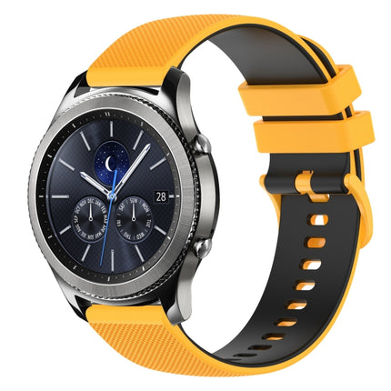 22mm Checkered Two-Color Silicone Watch Band