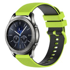 For Samsung Gear S3 Classic / Lime Green+Black