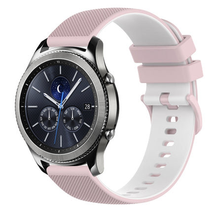 22mm Checkered Two-Color Silicone Watch Band