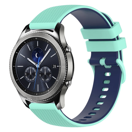 22mm Checkered Two-Color Silicone Watch Band