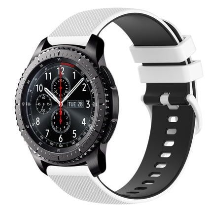 22mm Checkered Two-Color Silicone Watch Band