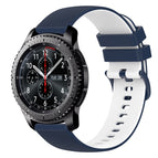 For Samsung Gear S3 Frontier / Dark Blue+White