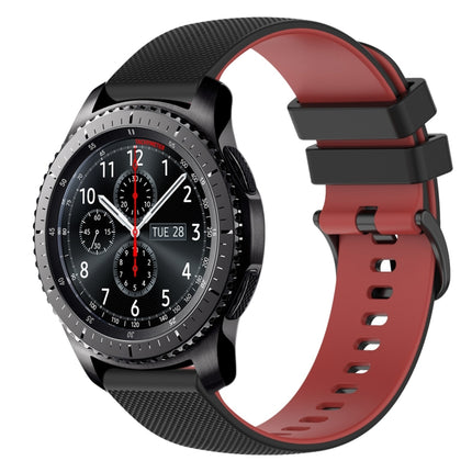 22mm Checkered Two-Color Silicone Watch Band