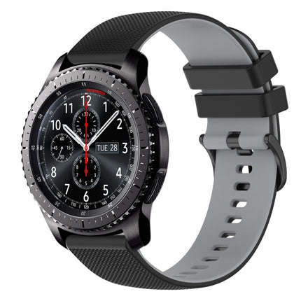 22mm Checkered Two-Color Silicone Watch Band