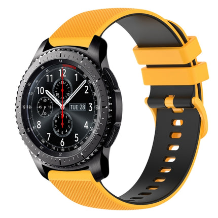 22mm Checkered Two-Color Silicone Watch Band
