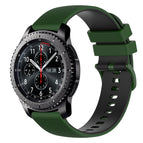 For Samsung Gear S3 Frontier / Amy Green+Black