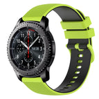 For Samsung Gear S3 Frontier / Lime Green+Black