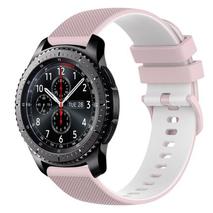 22mm Checkered Two-Color Silicone Watch Band