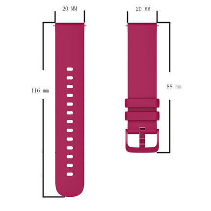 20mm Solid Color Soft Silicone Watch Band, For Samsung Gear S2 Classic, For Samsung Galaxy Watch Active 2 40mm - DealBuddy