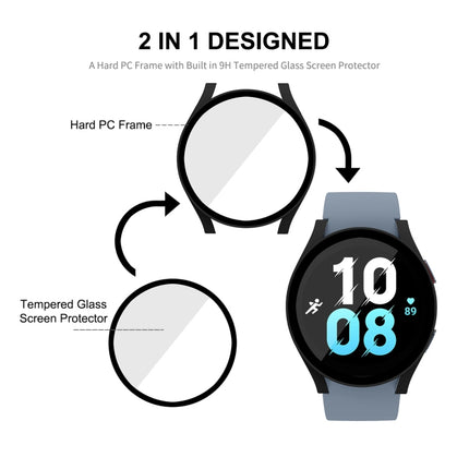 For Samsung Galaxy Watch5 44mm ENKAY Hat-Prince Full Coverage PC Frame + 9H Tempered Glass Case - DealBuddy