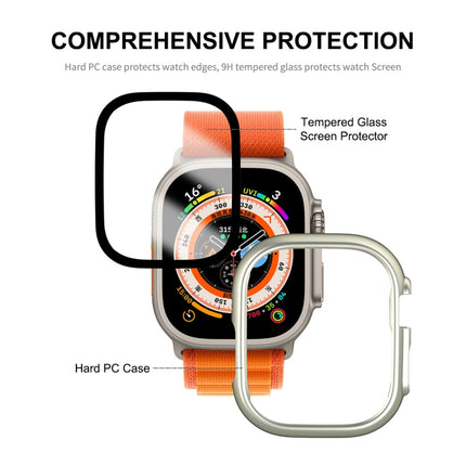 For Apple Watch Ultra 3 / 2 / 1 49mm ENKAY 2 in 1 PC Case + Full Coverage 9H Tempered Glass Film