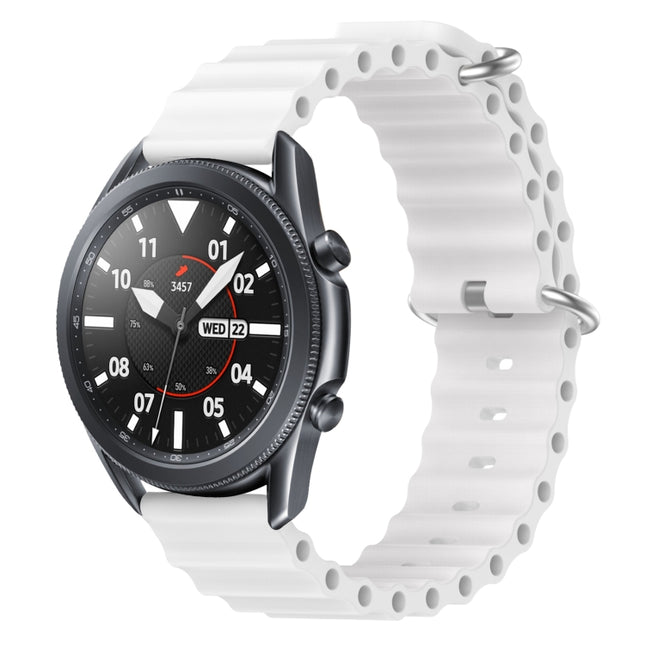 22mm Ocean Style Silicone Solid Color Watch Band, For Samsung Galaxy Watch3 45mm, For Samsung Galaxy Watch 46mm, For Samsung Gear S3 Classic, For Samsung Gear S3 Frontier - DealBuddy
