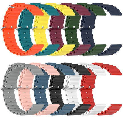 20mm Ocean Style Silicone Solid Color Watch Band