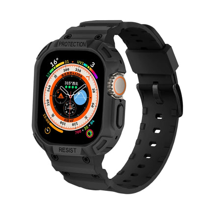 For Apple Watch Ultra 3 / 2 / 1 49mm JUNSUNMAY Integrated TPU Case Adjustable Elastic Watch Band - DealBuddy