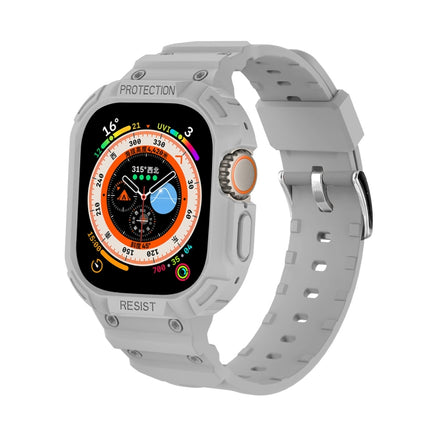 For Apple Watch Ultra 3 / 2 / 1 49mm JUNSUNMAY Integrated TPU Case Adjustable Elastic Watch Band - DealBuddy