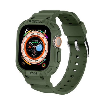 For Apple Watch Ultra 3 / 2 / 1 49mm JUNSUNMAY Integrated TPU Case Adjustable Elastic Watch Band