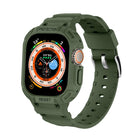 For Apple Watch Ultra 3 / 2 / 1 49mm JUNSUNMAY Integrated TPU Case Adjustable Elastic Watch Band - DealBuddy