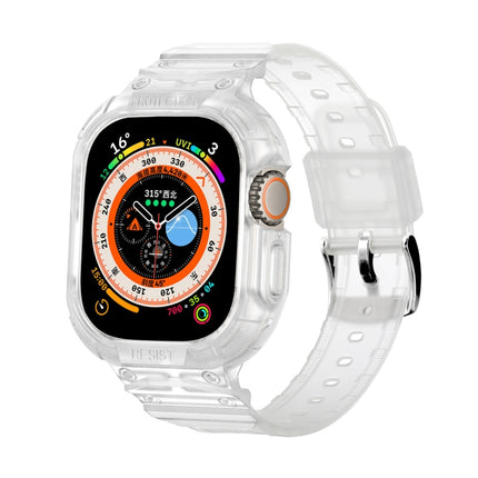 For Apple Watch Ultra 3 / 2 / 1 49mm JUNSUNMAY Integrated TPU Case Adjustable Elastic Watch Band - DealBuddy