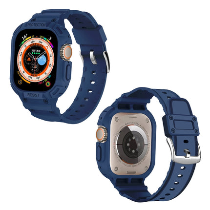 For Apple Watch Ultra 3 / 2 / 1 49mm JUNSUNMAY Integrated TPU Case Adjustable Elastic Watch Band - DealBuddy