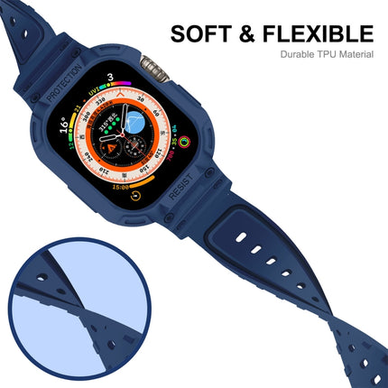For Apple Watch Ultra 3 / 2 / 1 49mm JUNSUNMAY Integrated TPU Case Adjustable Elastic Watch Band - DealBuddy