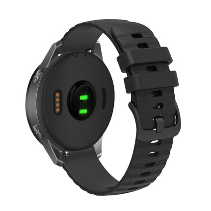 20mm Wavy Dotted Solid-Color Silicone Watch Band