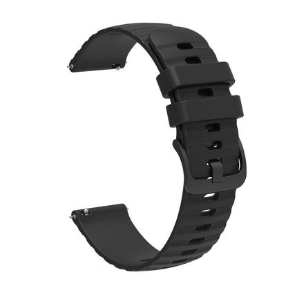 20mm Wavy Dotted Solid-Color Silicone Watch Band