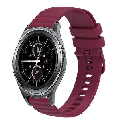 20mm Wavy Dotted Solid-Color Silicone Watch Band