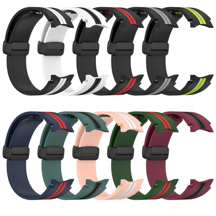 Folding Magnetic Clasp Silicone Watch Band, For Samsung Galaxy Watch 5 44mm, For Samsung Galaxy Watch 5 40mm, For Samsung Galaxy Watch 4 44mm, For Samsung Galaxy Watch 4 40mm