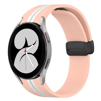 Folding Magnetic Clasp Silicone Watch Band, For Samsung Galaxy Watch 5 44mm, For Samsung Galaxy Watch 5 40mm, For Samsung Galaxy Watch 4 44mm, For Samsung Galaxy Watch 4 40mm
