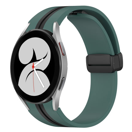 Folding Magnetic Clasp Silicone Watch Band, For Samsung Galaxy Watch 5 44mm, For Samsung Galaxy Watch 5 40mm, For Samsung Galaxy Watch 4 44mm, For Samsung Galaxy Watch 4 40mm