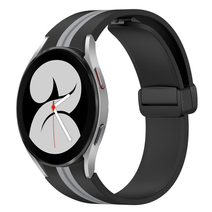 Folding Magnetic Clasp Silicone Watch Band, For Samsung Galaxy Watch 5 44mm, For Samsung Galaxy Watch 5 40mm, For Samsung Galaxy Watch 4 44mm, For Samsung Galaxy Watch 4 40mm