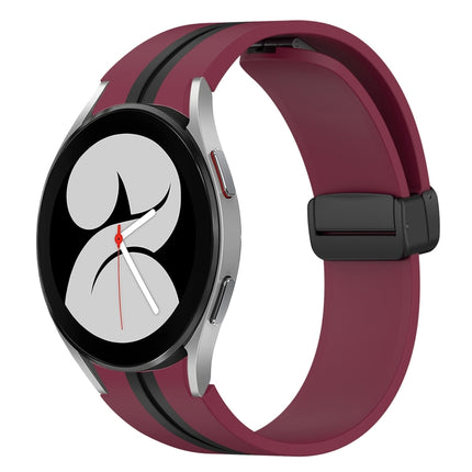 Folding Magnetic Clasp Silicone Watch Band, For Samsung Galaxy Watch 5 44mm, For Samsung Galaxy Watch 5 40mm, For Samsung Galaxy Watch 4 44mm, For Samsung Galaxy Watch 4 40mm