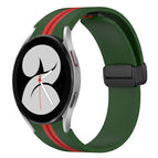 For Samsung Galaxy Watch 4 40mm / Amy Green+Red