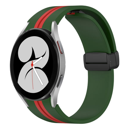 Folding Magnetic Clasp Silicone Watch Band, For Samsung Galaxy Watch 5 44mm, For Samsung Galaxy Watch 5 40mm, For Samsung Galaxy Watch 4 44mm, For Samsung Galaxy Watch 4 40mm