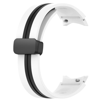 Folding Magnetic Clasp Silicone Watch Band, For Samsung Galaxy Watch 4 Classic 46mm, For Samsung Galaxy Watch 4 Classic 42mm - DealBuddy